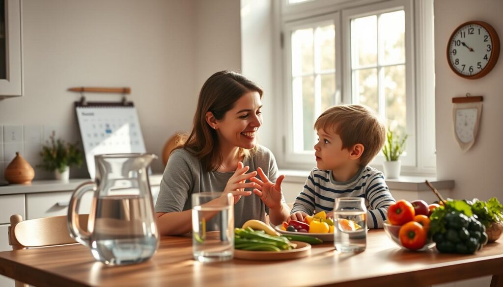 horários e rotinas alimentares